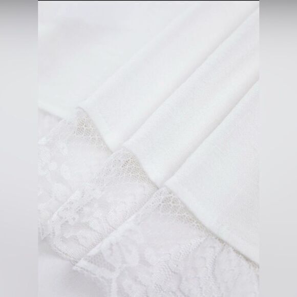 Commense Romantic White Lace Trim Crop Top Camisole Boho Chic Tank S - Picture 13 of 14